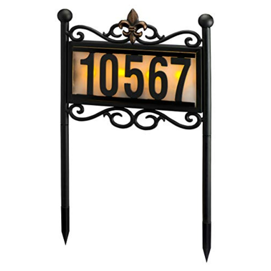 Outdoor Power Number - Natures Mark Solar Power Lighted House