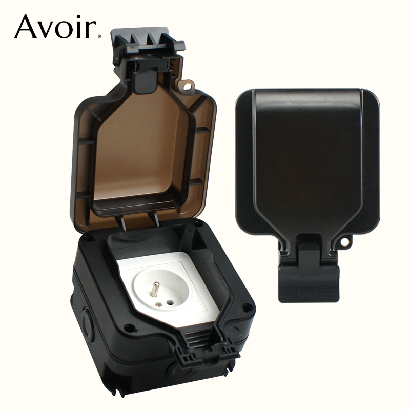 Outdoor Power Outlet Waterproof - Avoir IP66 Wall Waterproof Socket Single