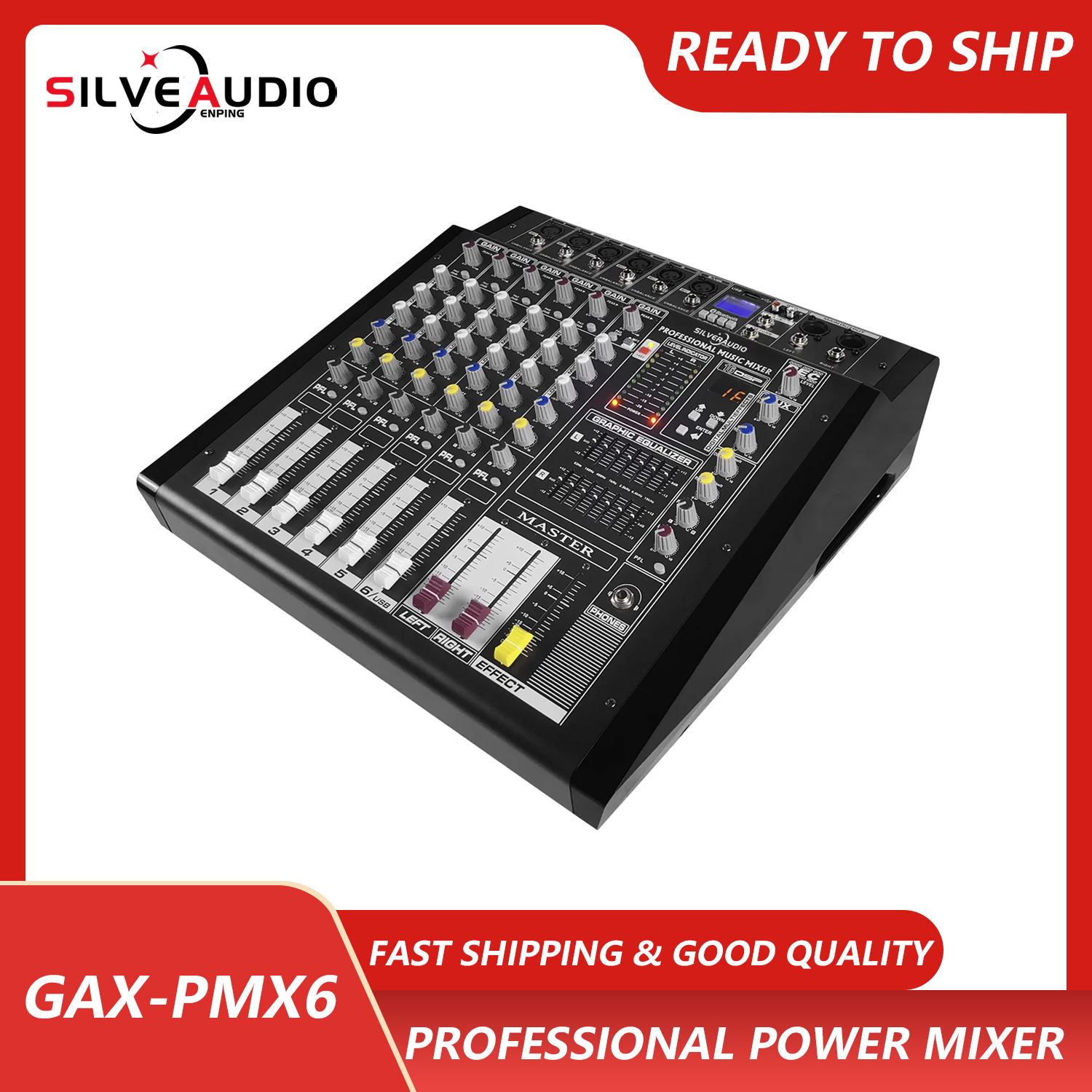 Ac Outdoor Power - GAX-PMX6 Professional Stage Performance 6-Channel Audio