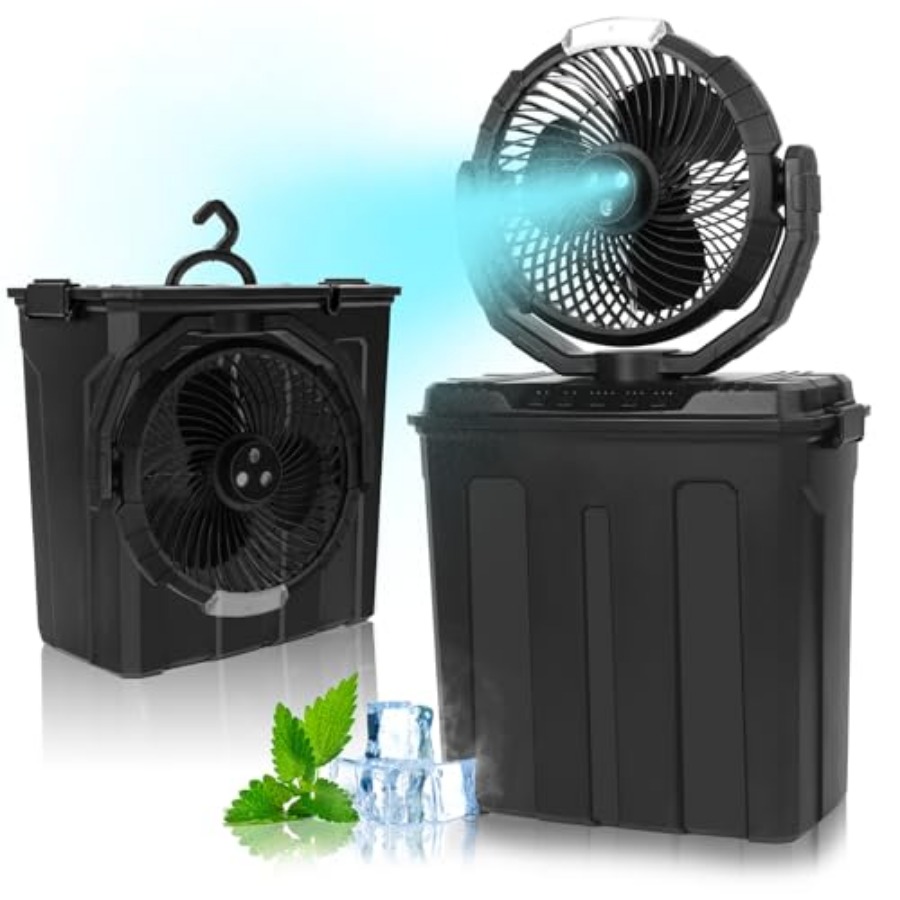 Ac Outdoor Power - Outdoor Portable Misting Fan with 9L