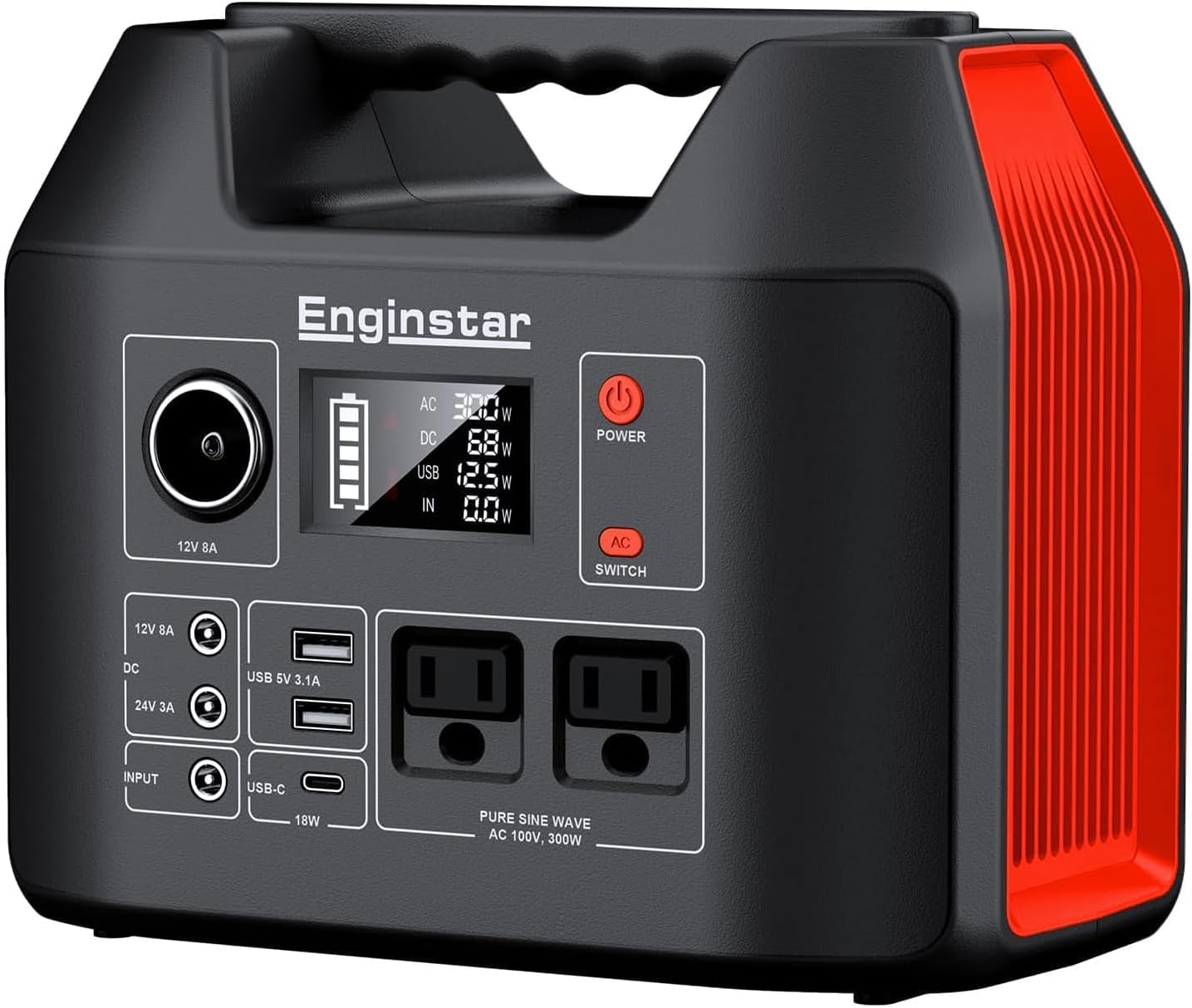 Ac Outdoor Power - Portable Power Station 300W 296Wh Battery