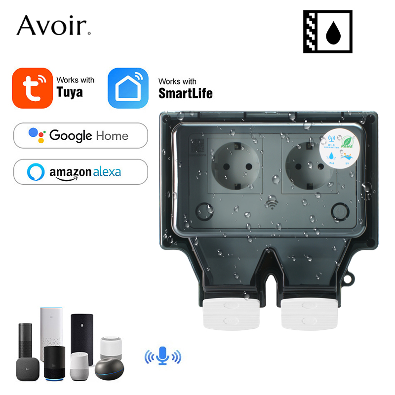 Avoir Tuya Wall Electrical Soc - Outdoor Power Outlet Waterproof recension och pris