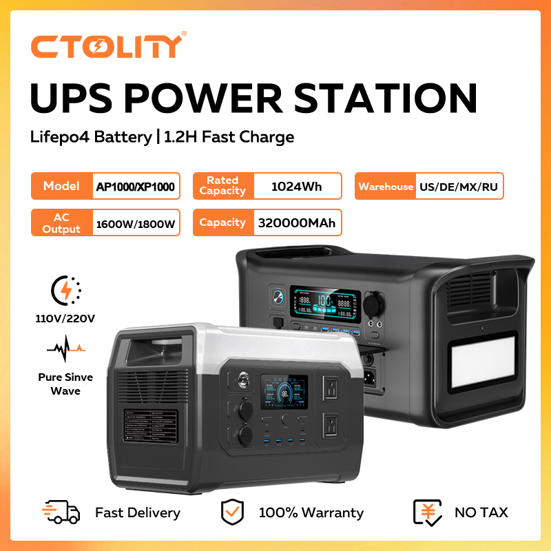 CTOLITY 1800W Portable Power S - Ac Outdoor Power recension och pris