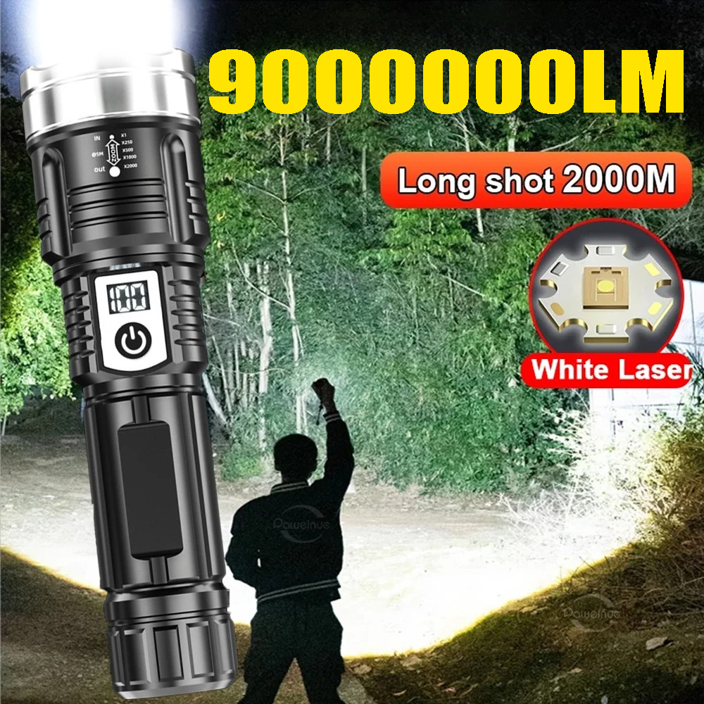 High Power 200000LM LED Flashl - Outdoor Power For Camping recension och pris