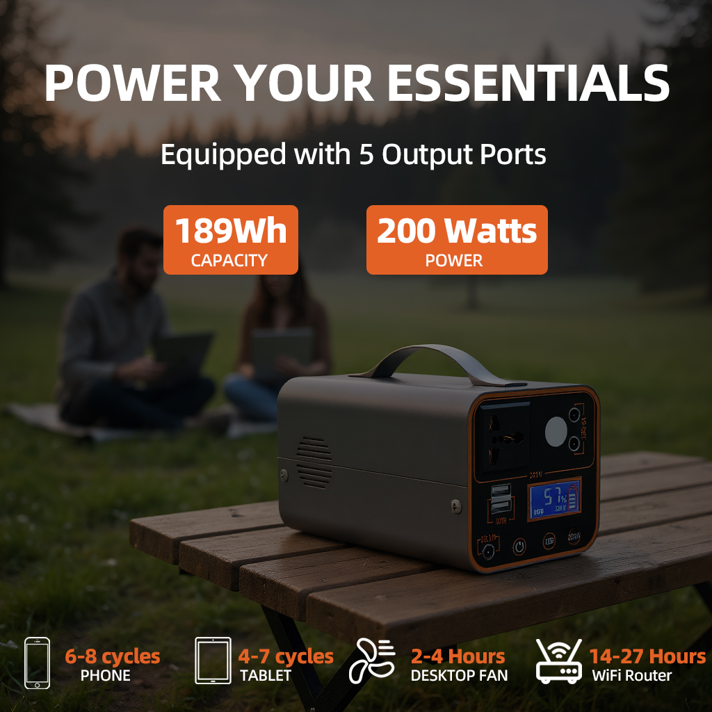 200W Portable Power Station 22 - Ac Outdoor Power recension och pris