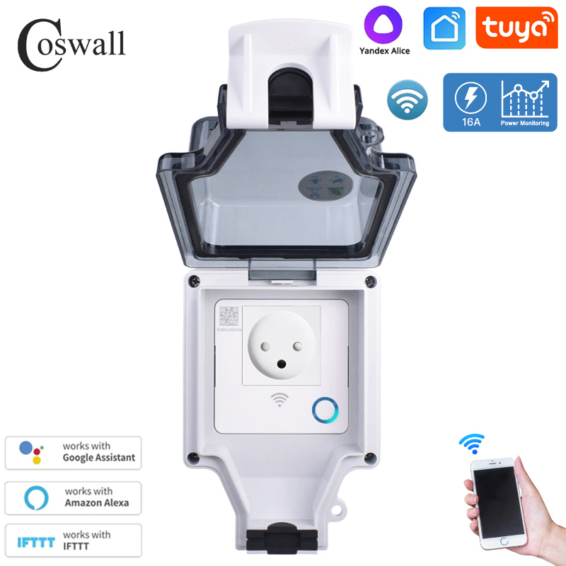 Coswall Tuya Wifi IP66 Waterpr - Outdoor Power Outlet Waterproof recension och pris