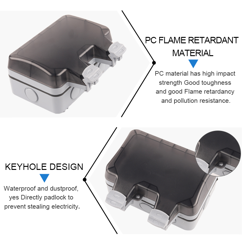 IP66 EU Germany Standard Water - Outdoor Power Outlet Waterproof recension och pris