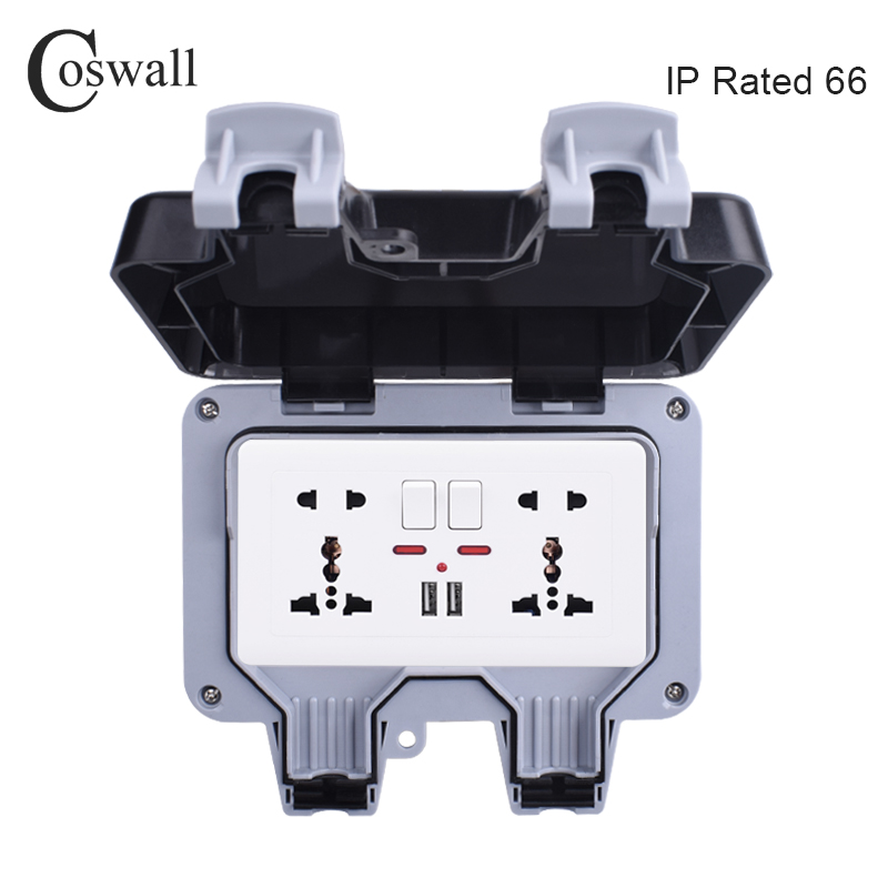 Coswall IP66 Weatherproof Wate - Outdoor Power Outlet Waterproof recension och pris