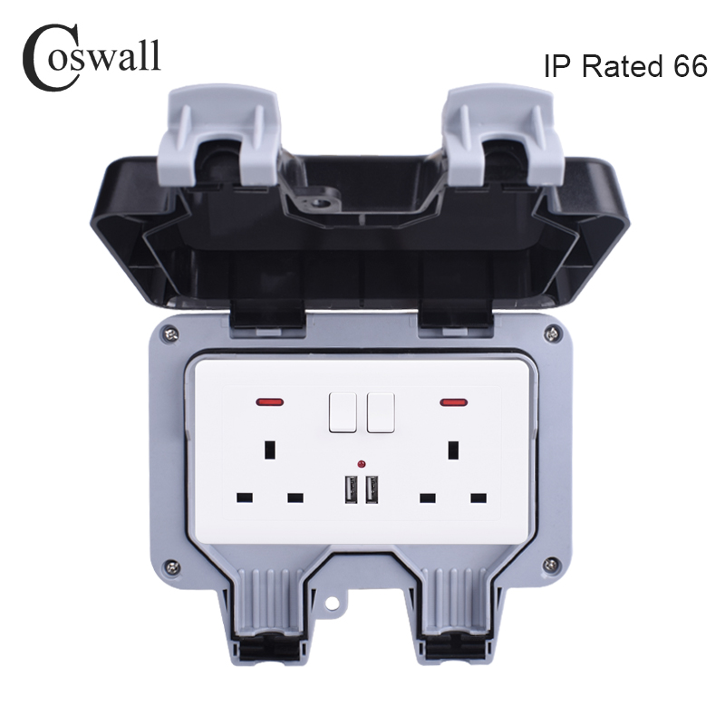 Coswall IP66 Weatherproof Wate - Outdoor Power Outlet Waterproof recension och pris