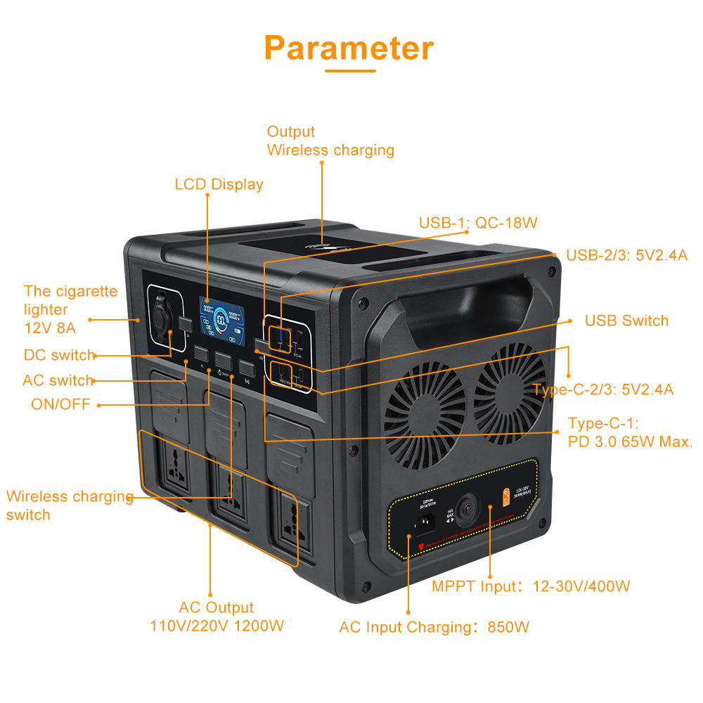 1200W Portable Solar Generator - Outdoor Power For Camping recension och pris