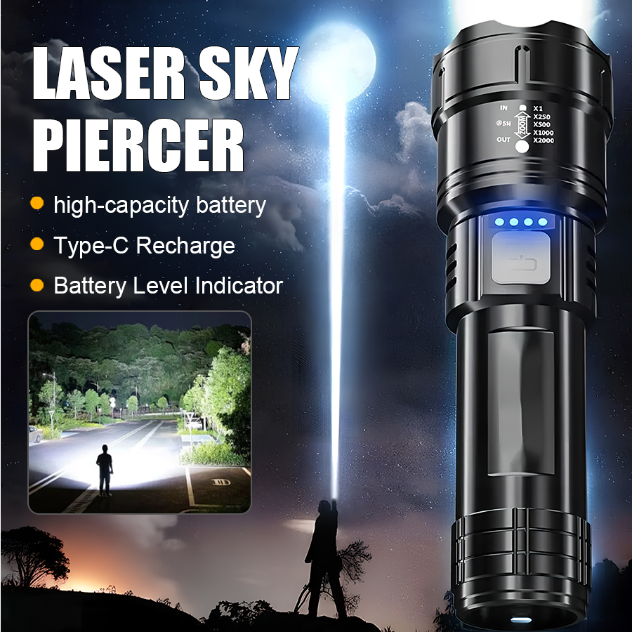 High Power P50 LED Flashlight  - Outdoor Power For Camping recension och pris