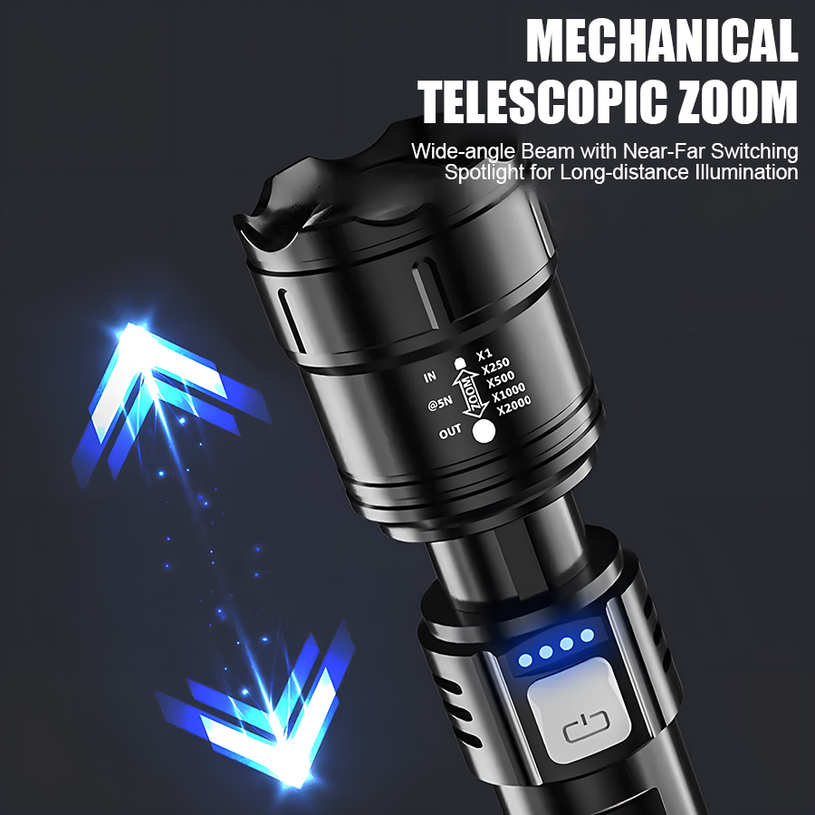 High Power P50 LED Flashlight  - Outdoor Power For Camping recension och pris
