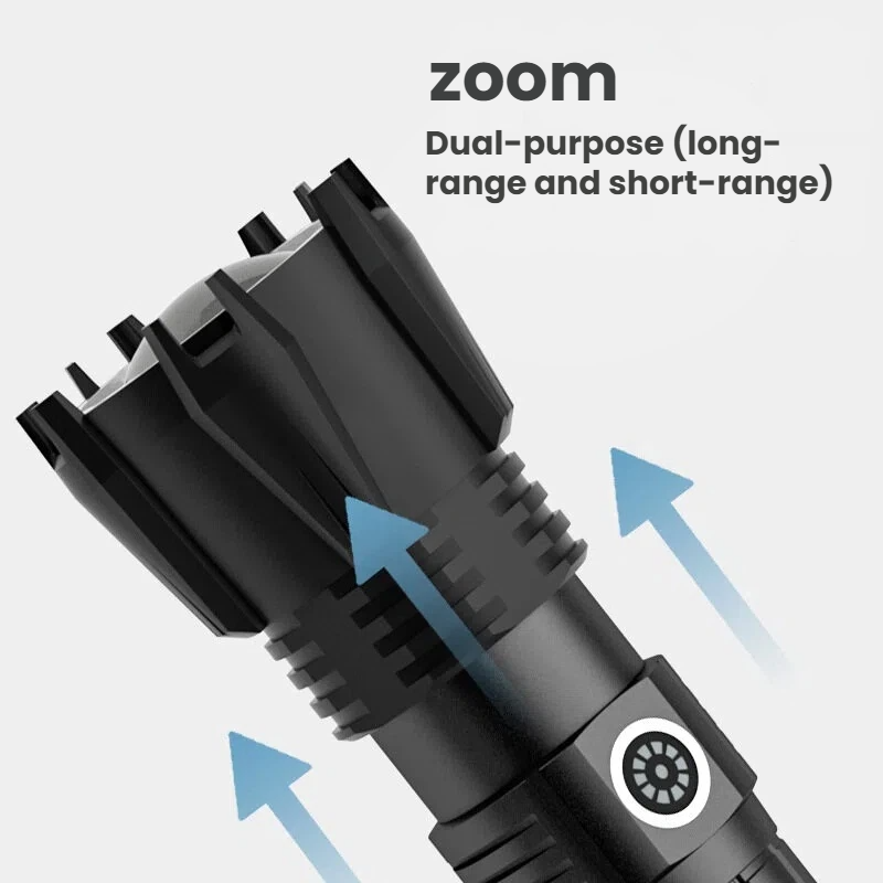 High-power P90 LED Flashlight  - Outdoor Power For Camping recension och pris