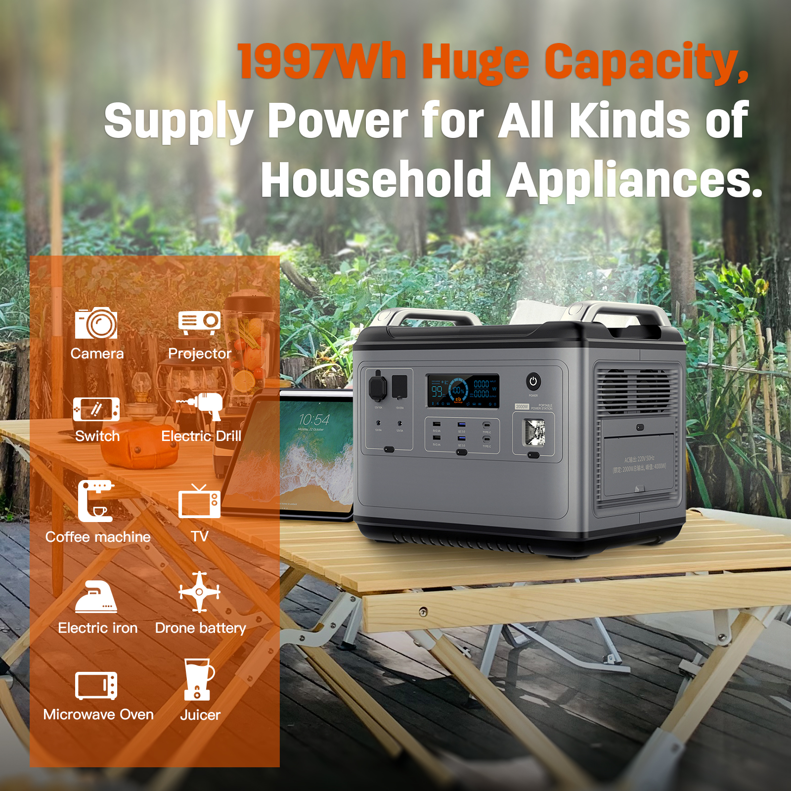 2000W portable power station s - Outdoor Power Group recension och pris
