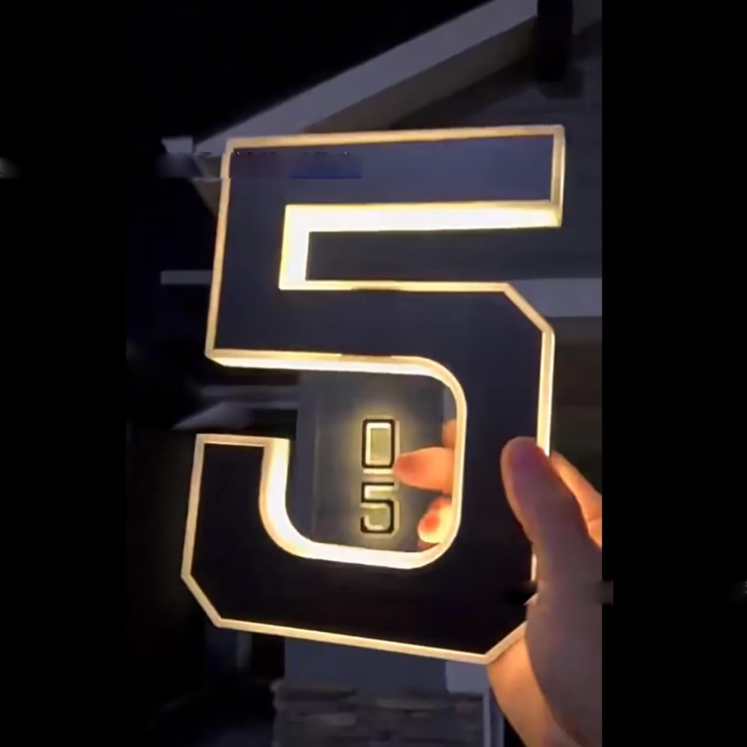 Solar LED House Number Sign Wa - Outdoor Power Number recension och pris