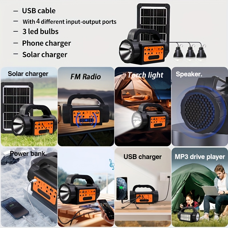 Solar Rechargeable Camping Lig - Outdoor Power For Camping recension och pris