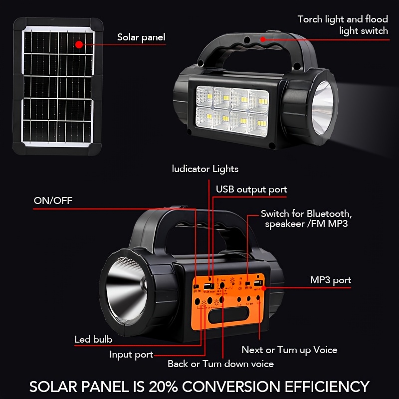 Solar Rechargeable Camping Lig - Outdoor Power For Camping recension och pris