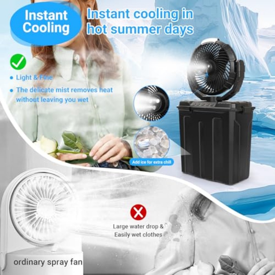 Outdoor Portable Misting Fan w - Ac Outdoor Power recension och pris