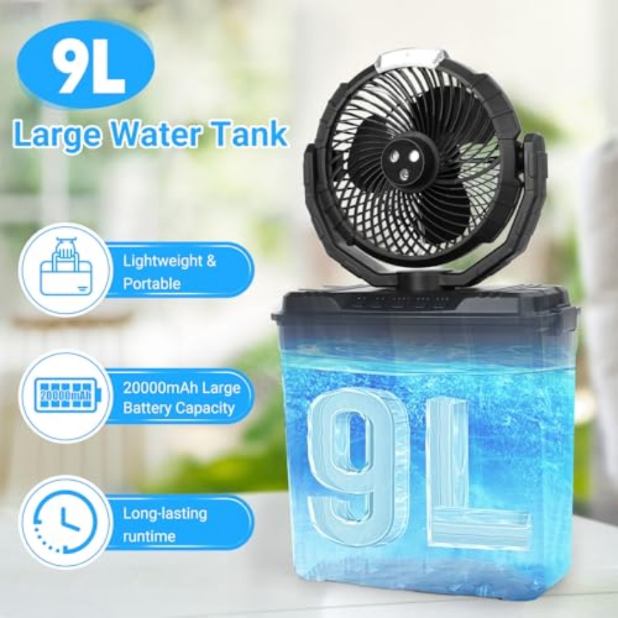 Outdoor Portable Misting Fan w - Ac Outdoor Power recension och pris