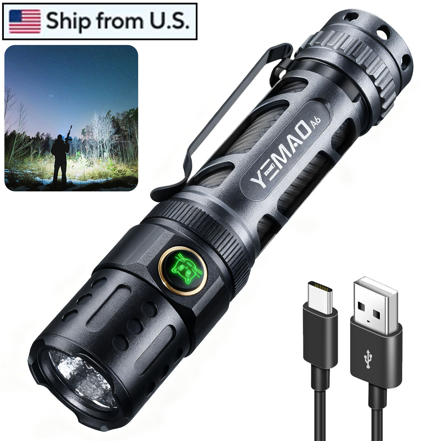 2200Lm Powerful LED Flashlight - Outdoor Power Group recension och pris