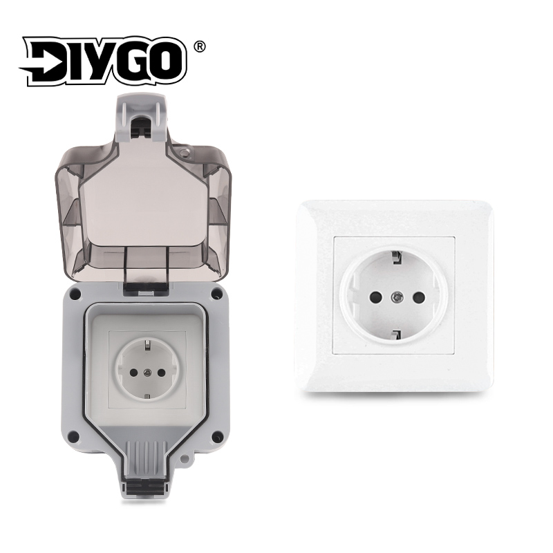 IP66 Outdoor Socket Wall Plug  - Outdoor Power Outlet Waterproof recension och pris