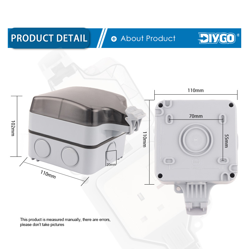 IP66 Outdoor Socket Wall Plug  - Outdoor Power Outlet Waterproof recension och pris