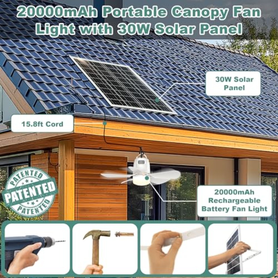 Outdoor ceiling fan light for  - Ac Outdoor Power recension och pris