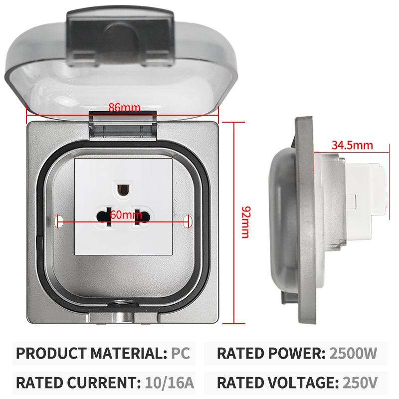 IP65 Waterproof Outdoor Socket - Outdoor Power Outlet Waterproof recension och pris