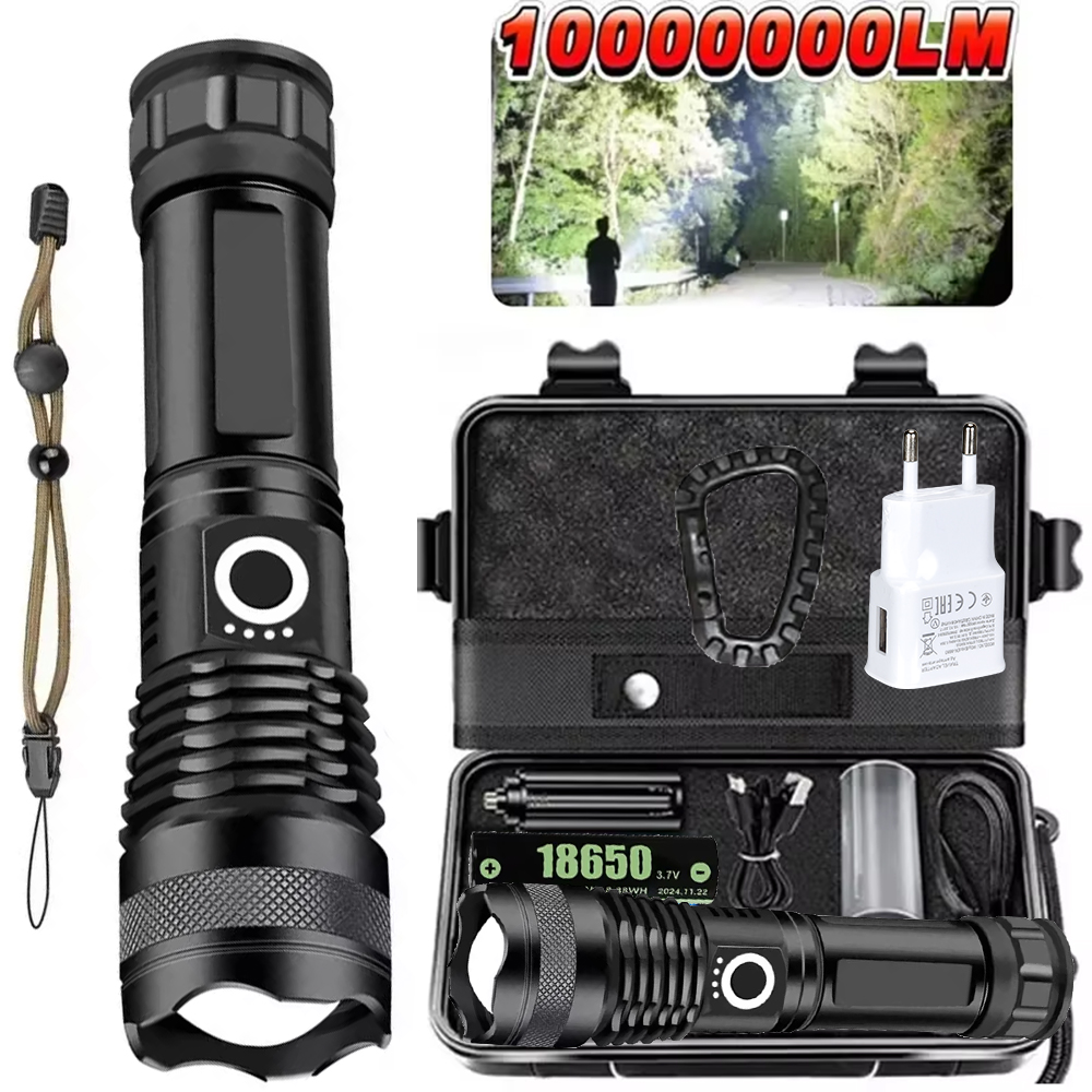 High Power LED Flashlight Rech - Outdoor Power For Camping recension och pris