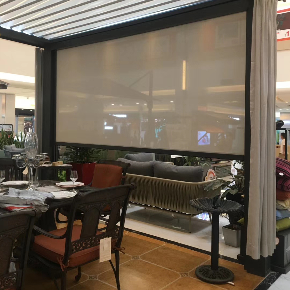 Built-In Waterproof Windproof  - Outdoor Power Blinds recension och pris