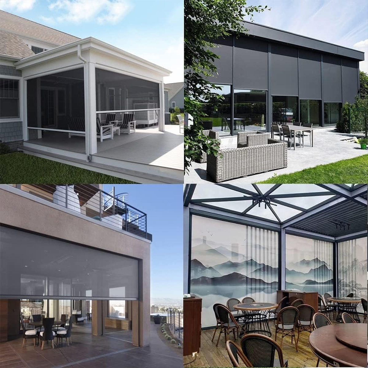 Built-In Waterproof Windproof  - Outdoor Power Blinds recension och pris