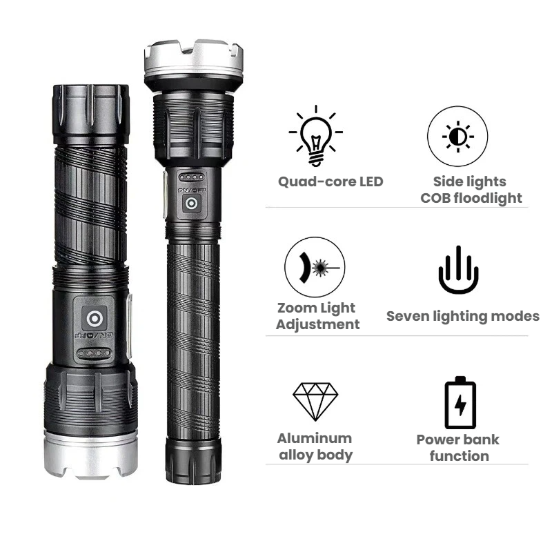 High-power LED Flashlight Tele - Outdoor Power For Camping recension och pris