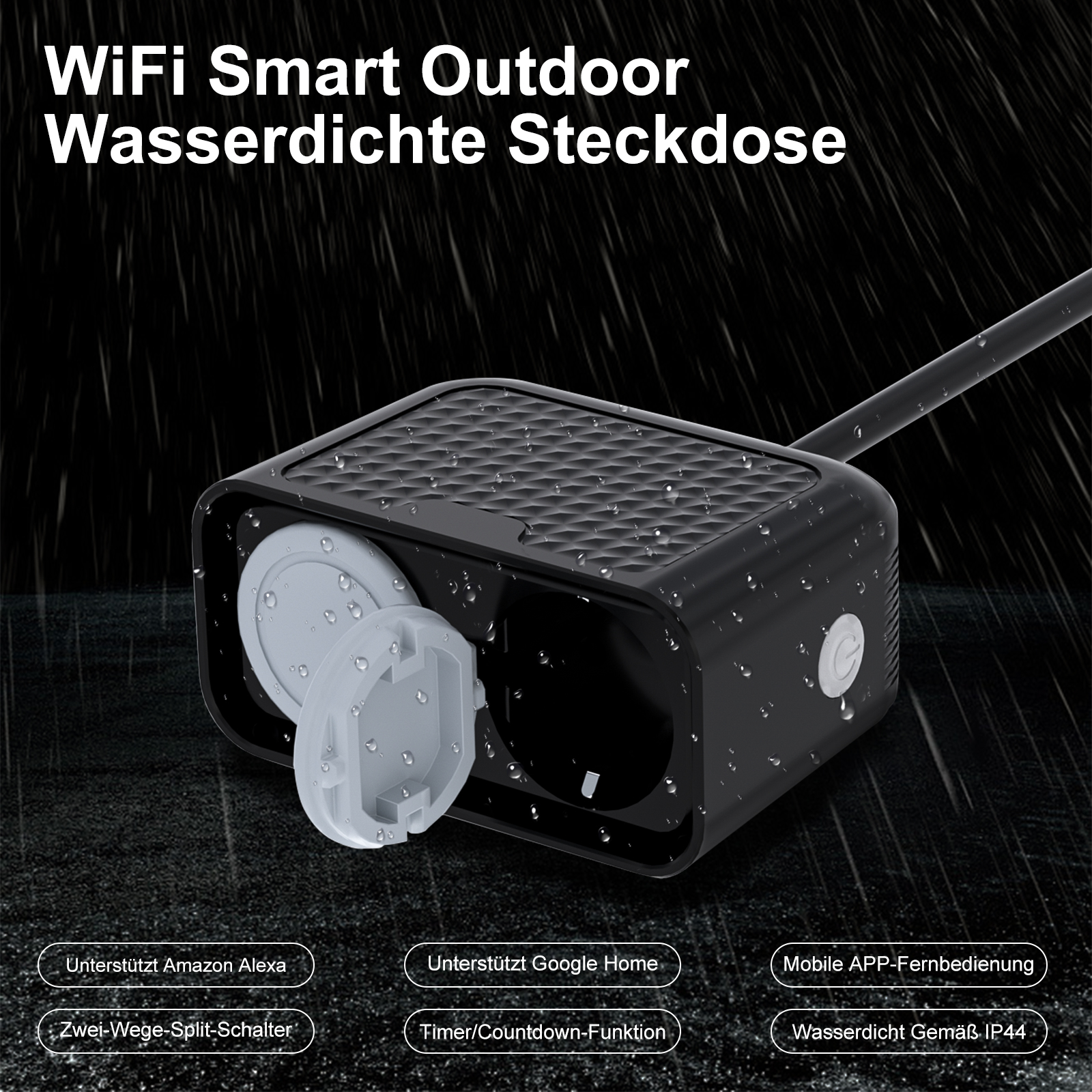 Eu WIFI smart outdoor power so - Outdoor Power Outlet Waterproof recension och pris